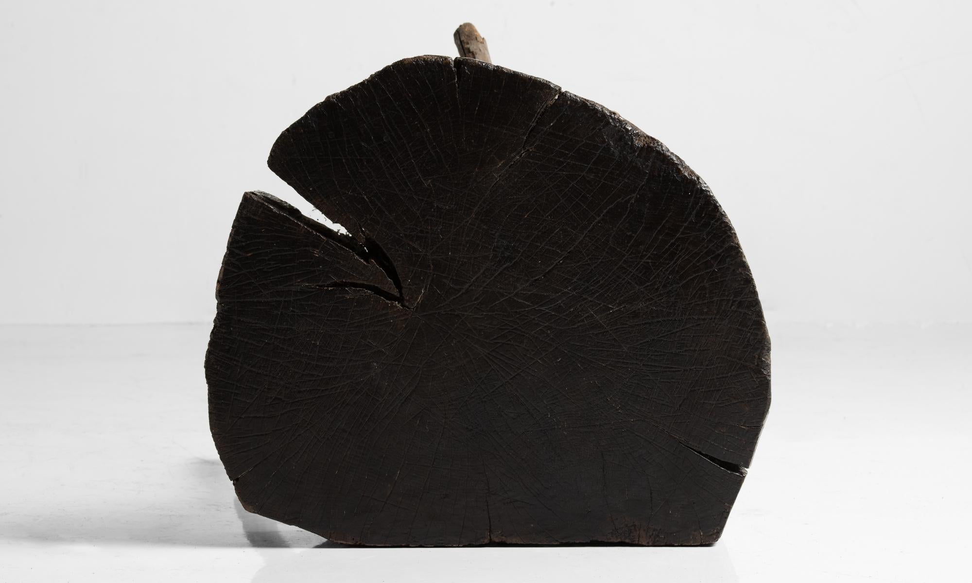Primitive Butcher Block Table, England, circa 1900 1