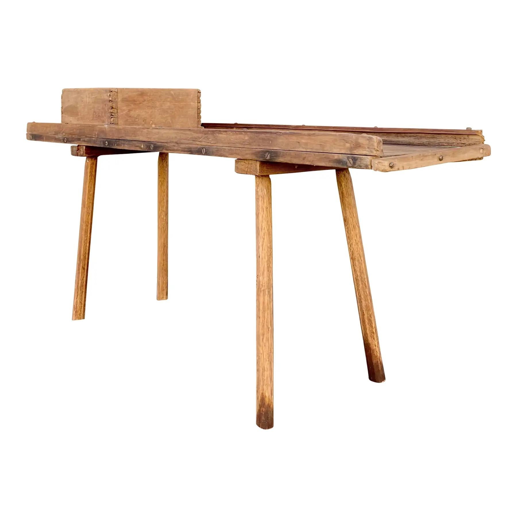 Primitive Cabage Cutter Coffee Table For Sale 5