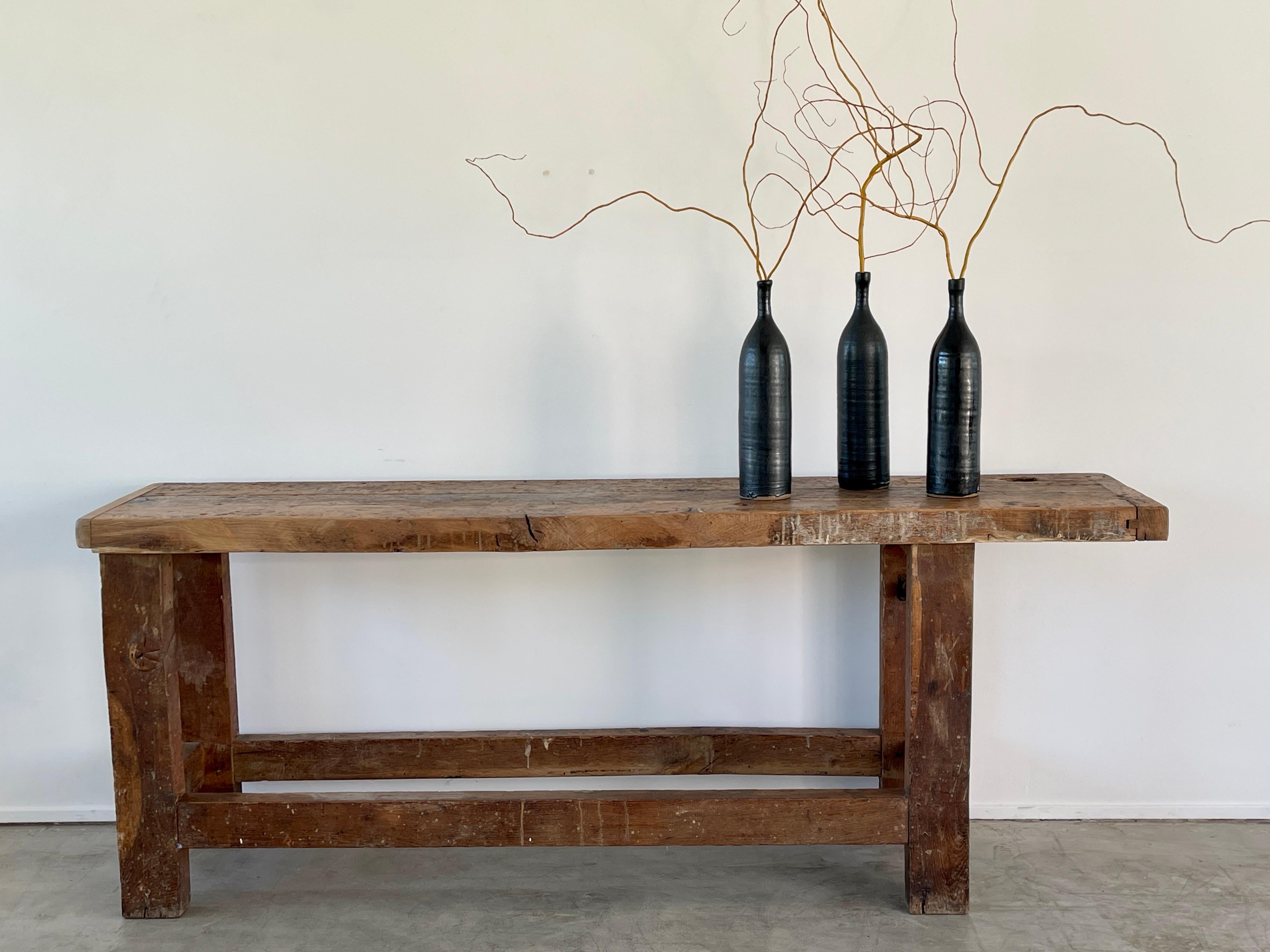 French Rustic Carpenter Console