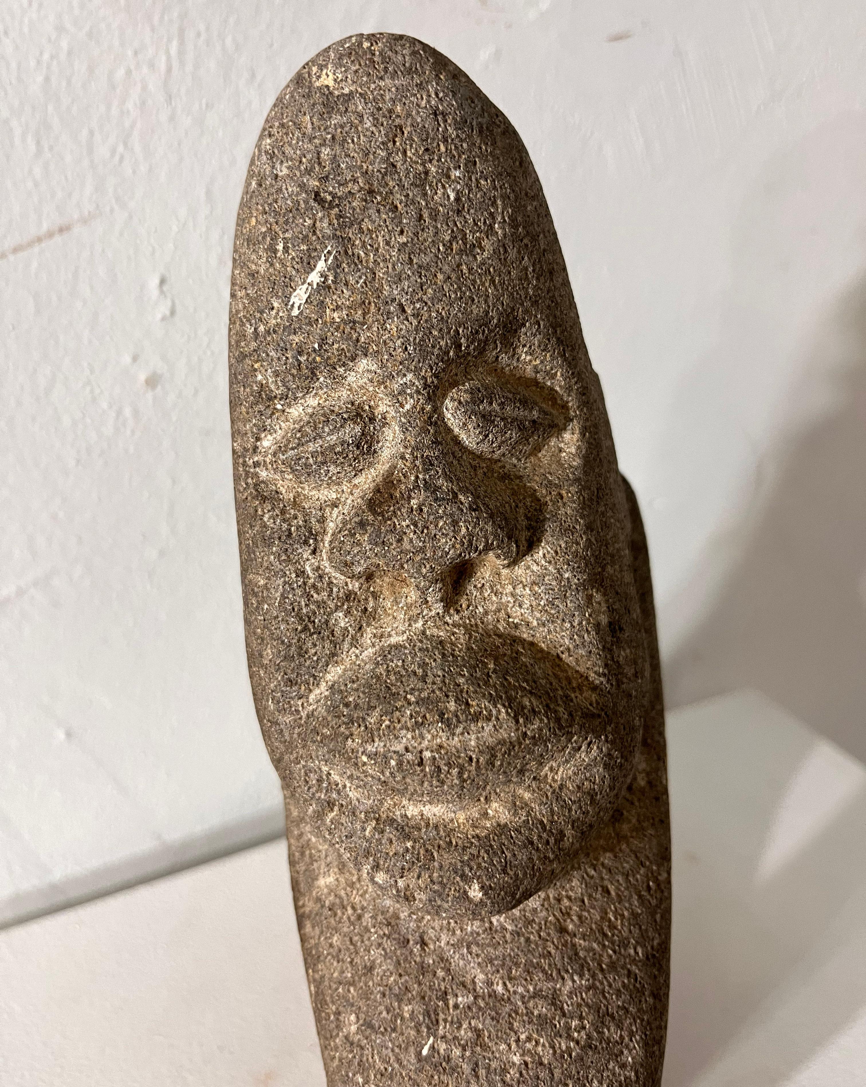 Primitive carved sandstone In Good Condition For Sale In Miami, FL