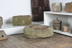 Primitive Carved Stone Trough Planter Weathered Sandstone Garden Feature - 19thC