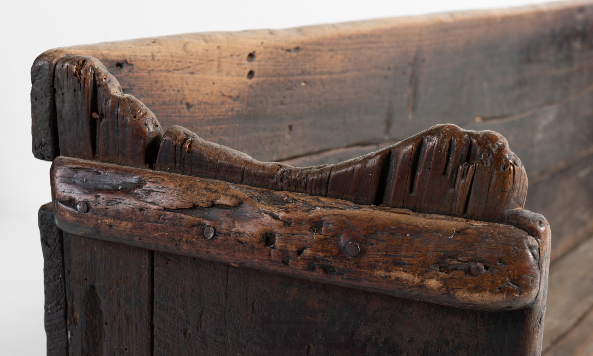 Primitive Catalan Bench In Good Condition In Culver City, CA