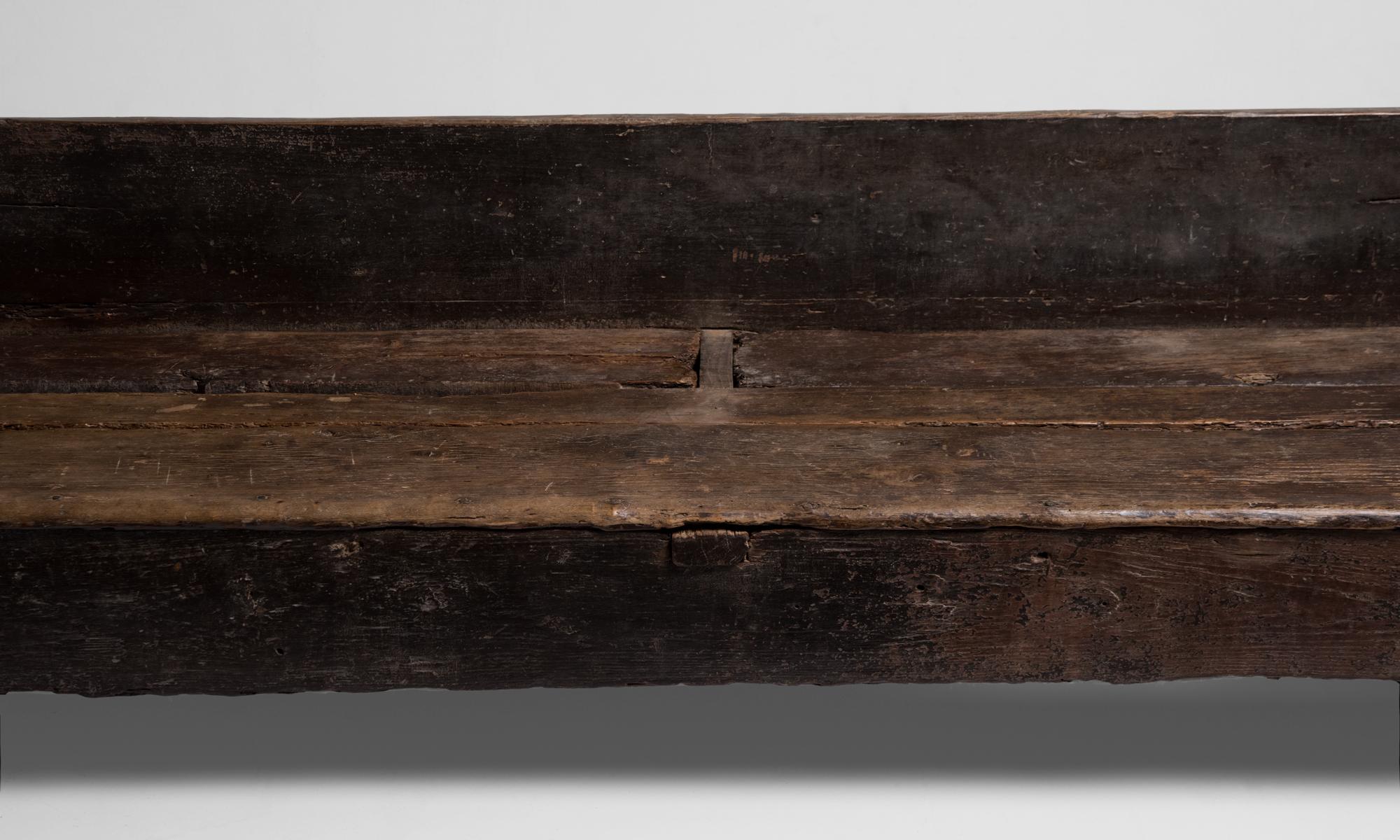 Primitive Catalan Bench, Spain, 18th Century In Good Condition In Culver City, CA