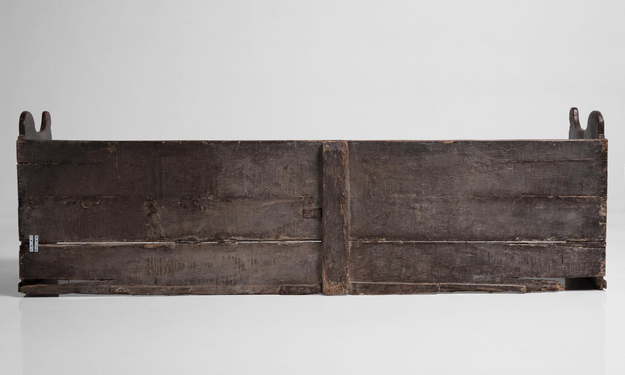 Wood Primitive Catalan Bench, Spain, 18th Century