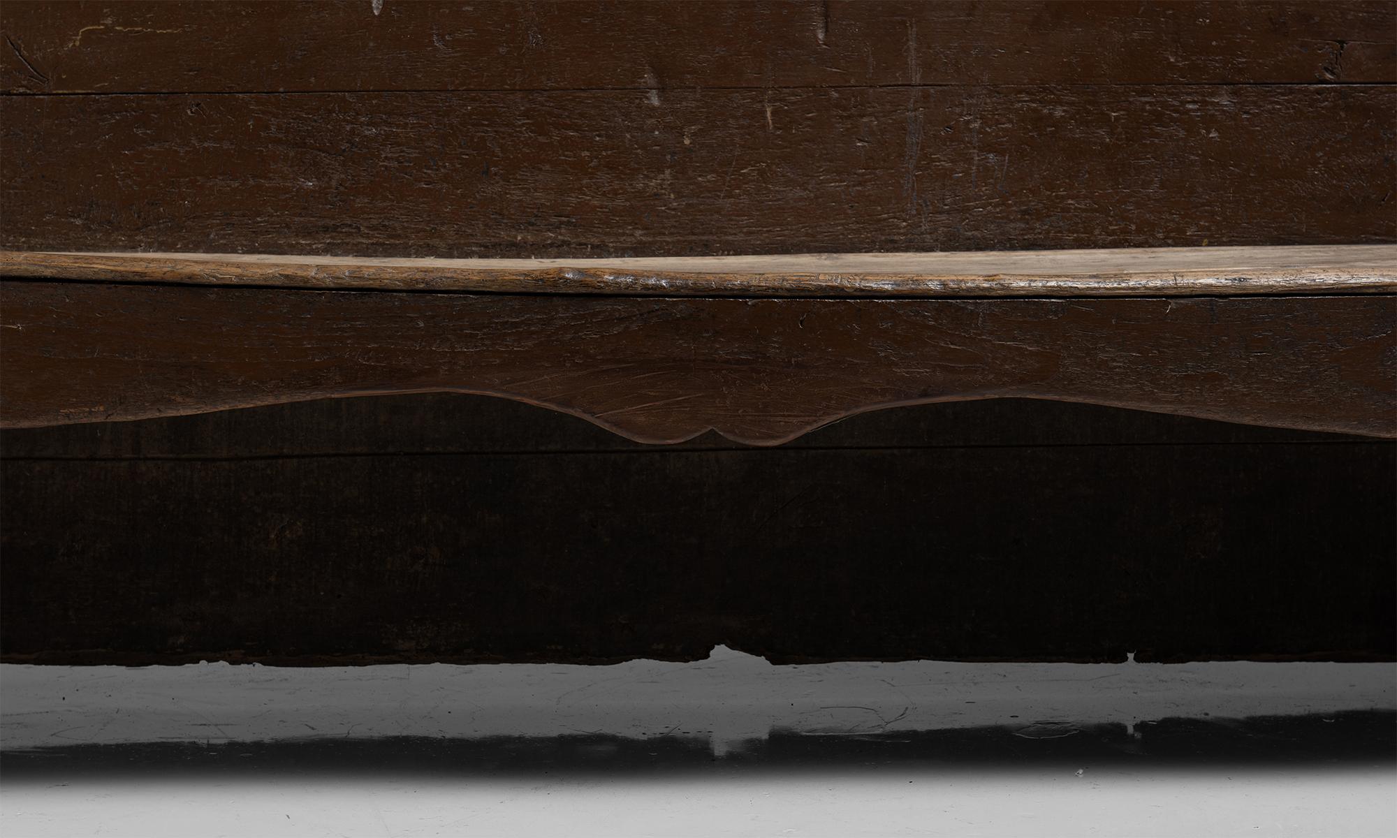Wood Rustic Catalan Bench, Spain, Circa 1750