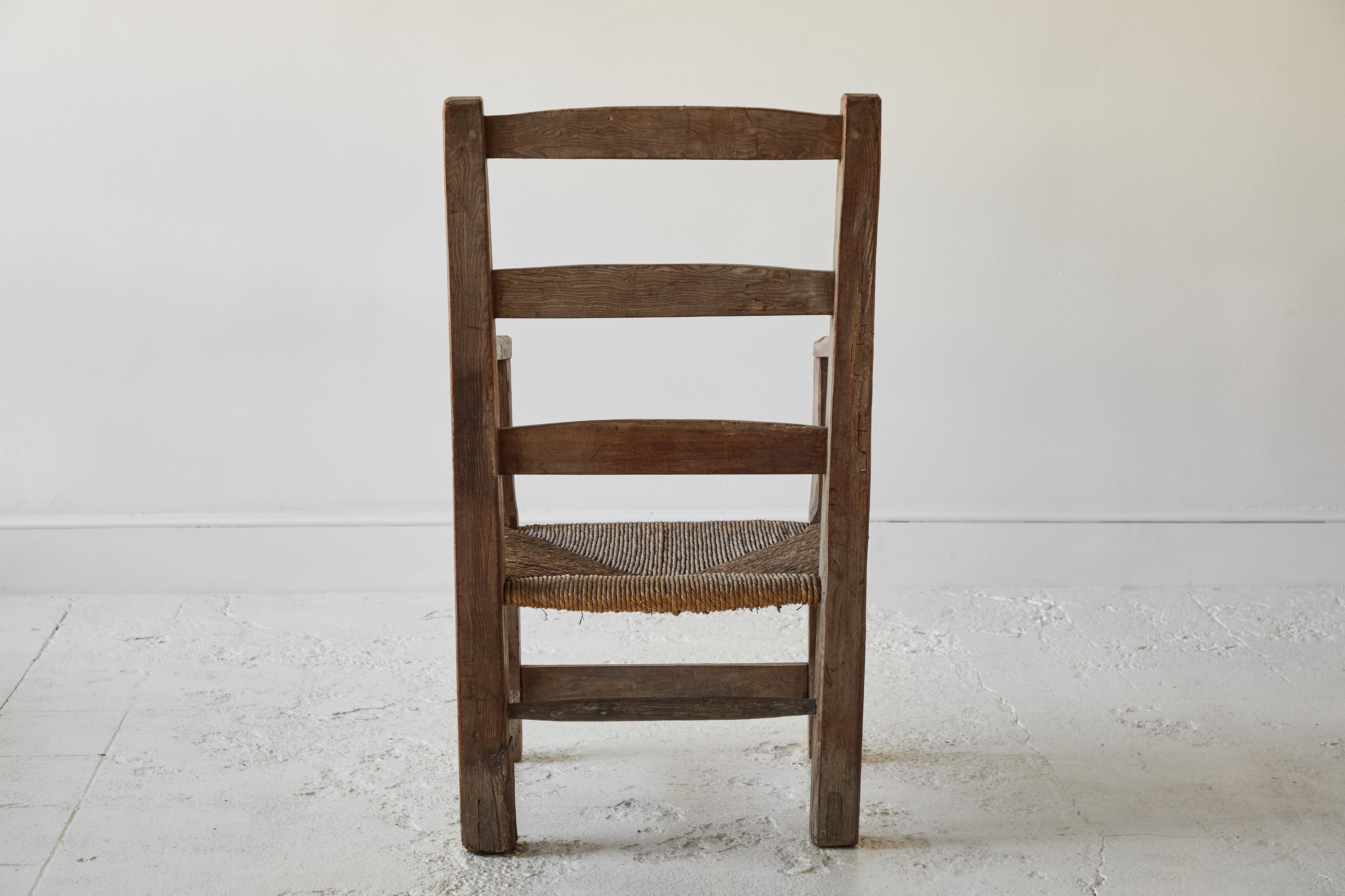 Primitive Chair with Rush Seat 1