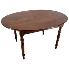 Antique Primitive Cherrywood Oval Dinette Table