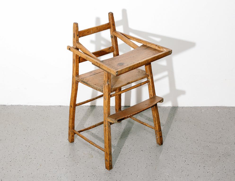 19th Century Primitive Child's High Chair