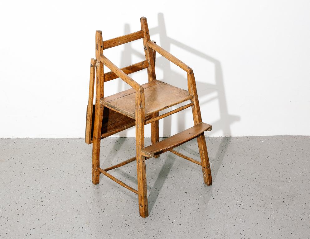 Pine Primitive Child's High Chair