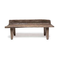 Primitive Chinese Hewn Log Bench