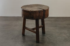 Table primitive en bois massif de France, Circa 1920