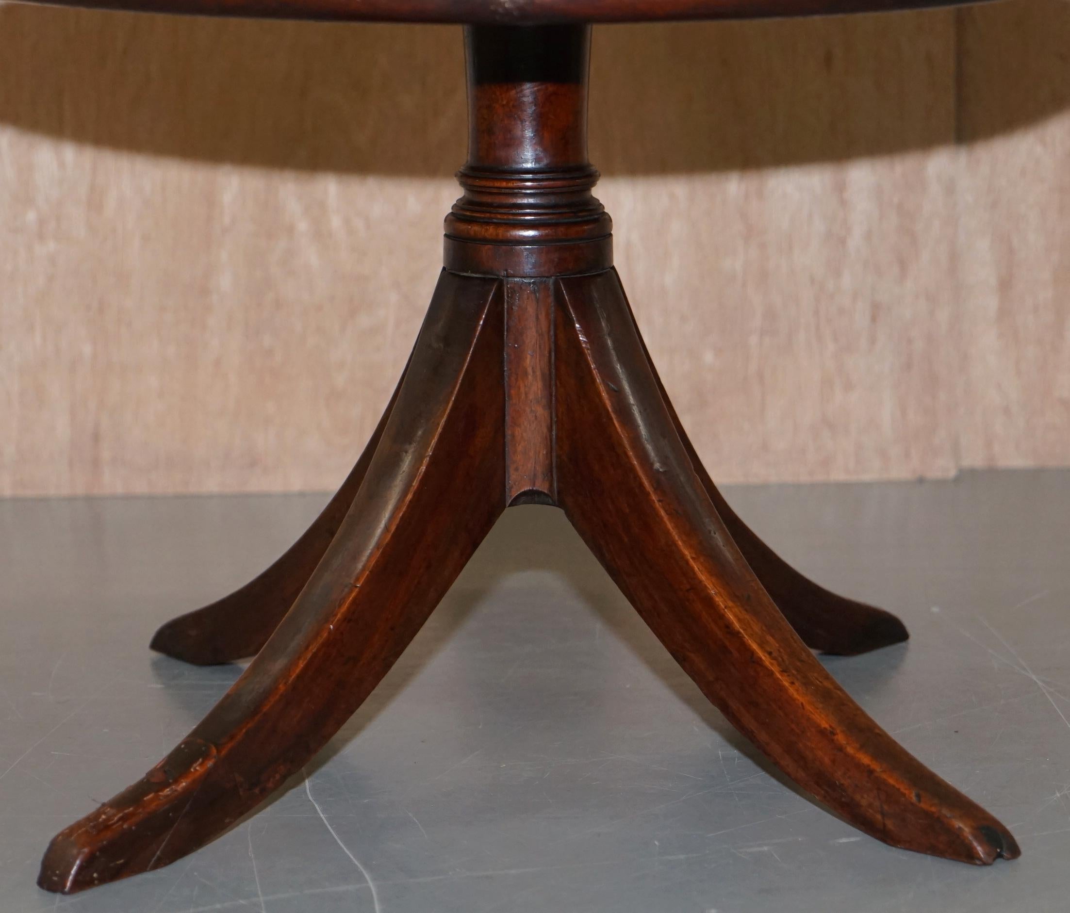 Primitive circa 1840 English Walnut Round Side Table with Lots of Age and Patina For Sale 2