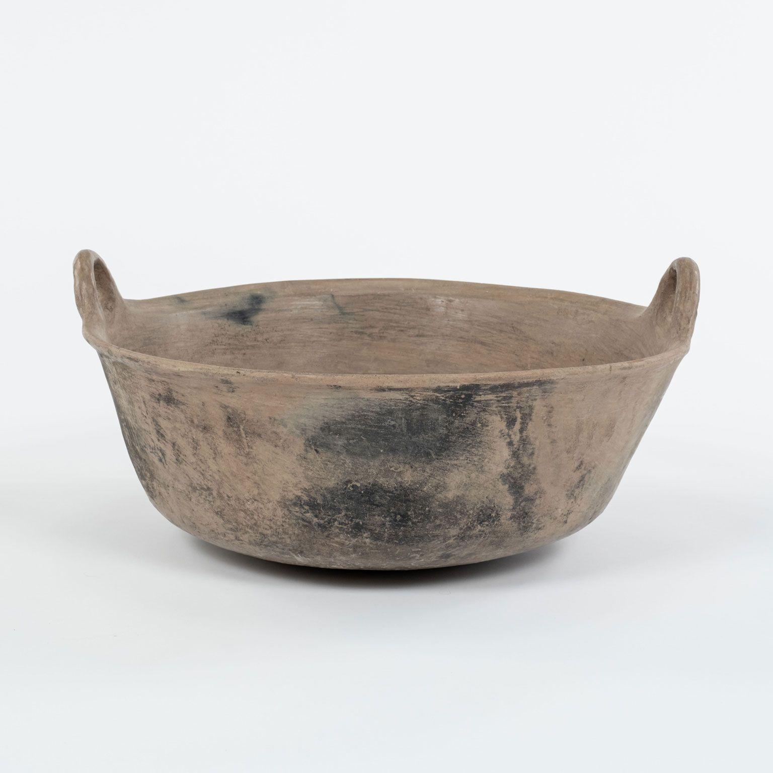 Hand-Crafted Primitive Clay Cooking Bowl For Sale