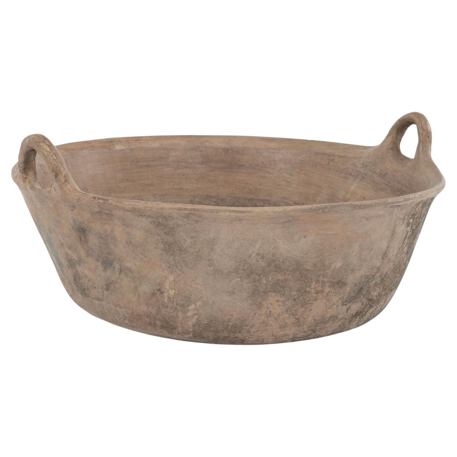 Primitive Clay Cooking Bowl For Sale