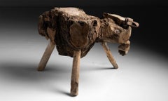 Table primitive en forme de bouffon, France, vers 1900