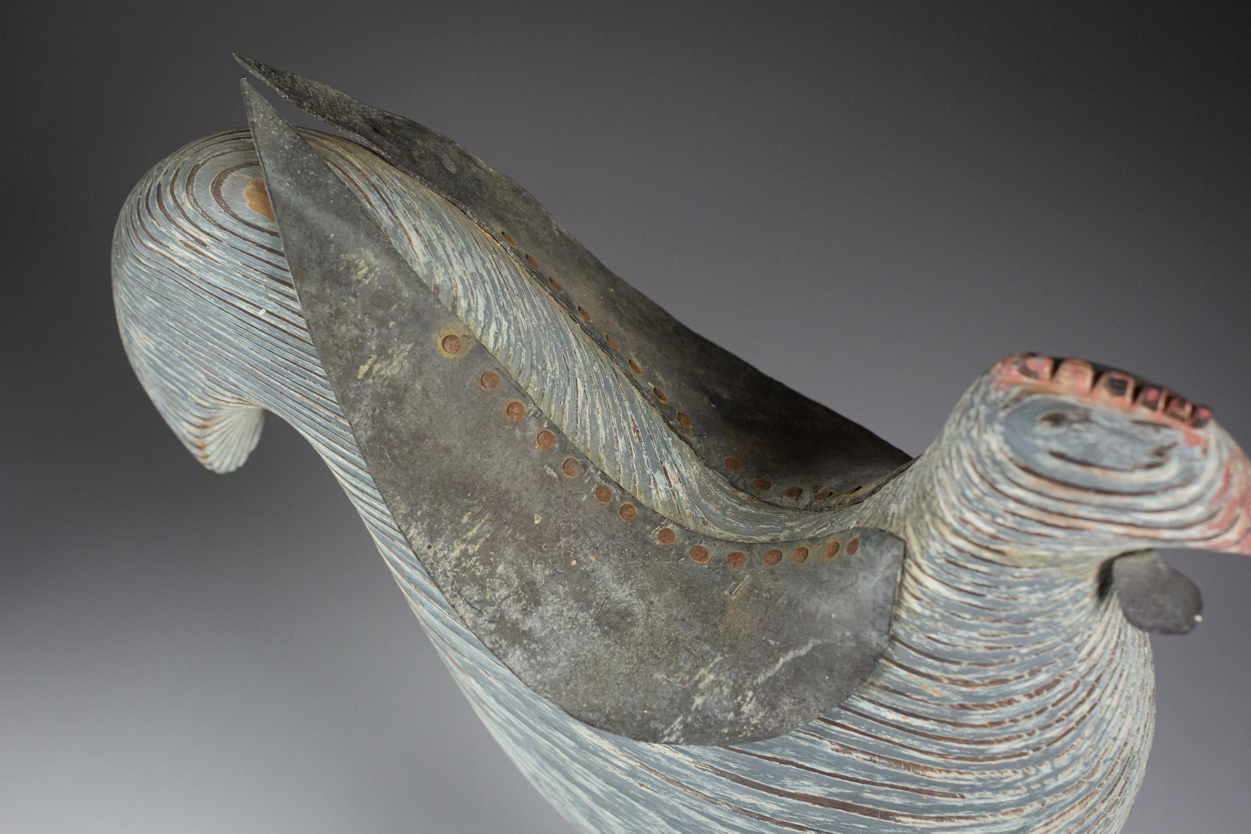 Primitive Cockerel-Wetterfahnenskulptur von Martin Scorey (1961 - 2021) (21. Jahrhundert und zeitgenössisch) im Angebot