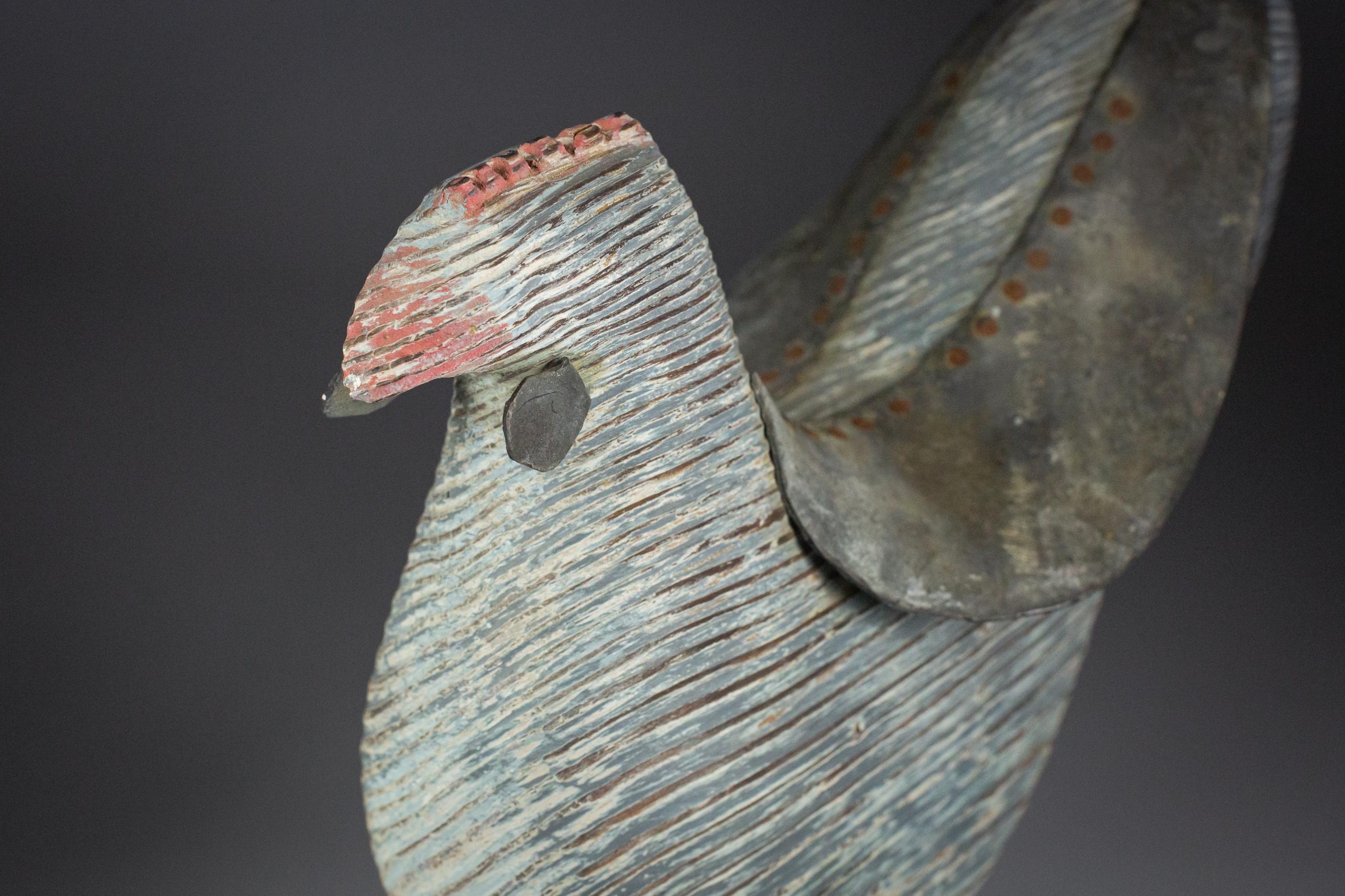 Primitive Cockerel-Wetterfahnenskulptur von Martin Scorey (1961 - 2021) im Angebot 1