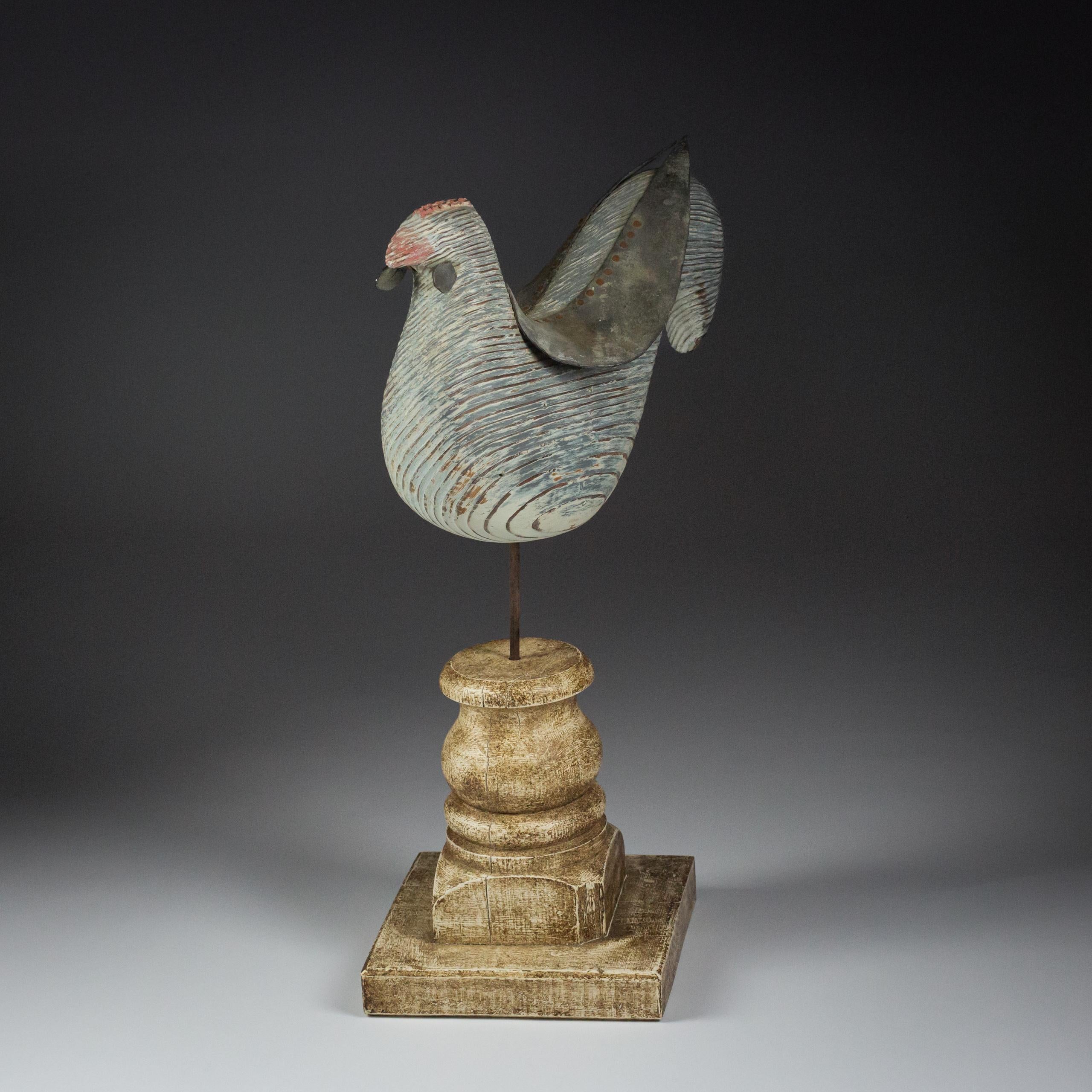 Primitive Cockerel-Wetterfahnenskulptur von Martin Scorey (1961 - 2021) im Angebot 2