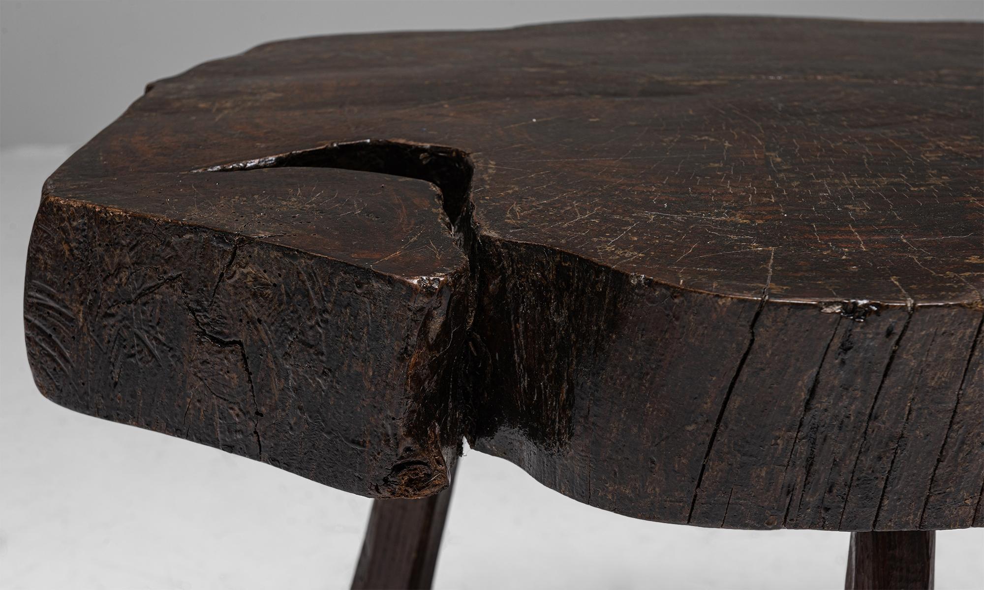 Primitive Coffee Tables, France, circa 1960 In Good Condition In Culver City, CA