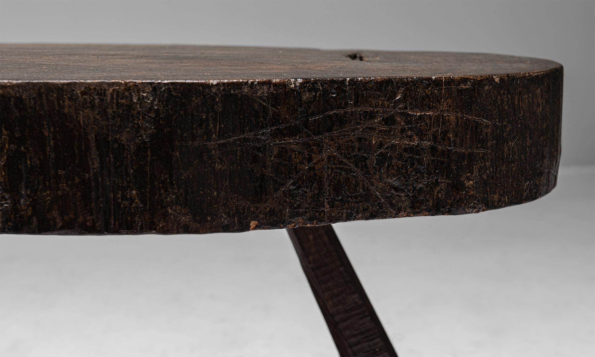 Wood Primitive Coffee Tables, France, circa 1960