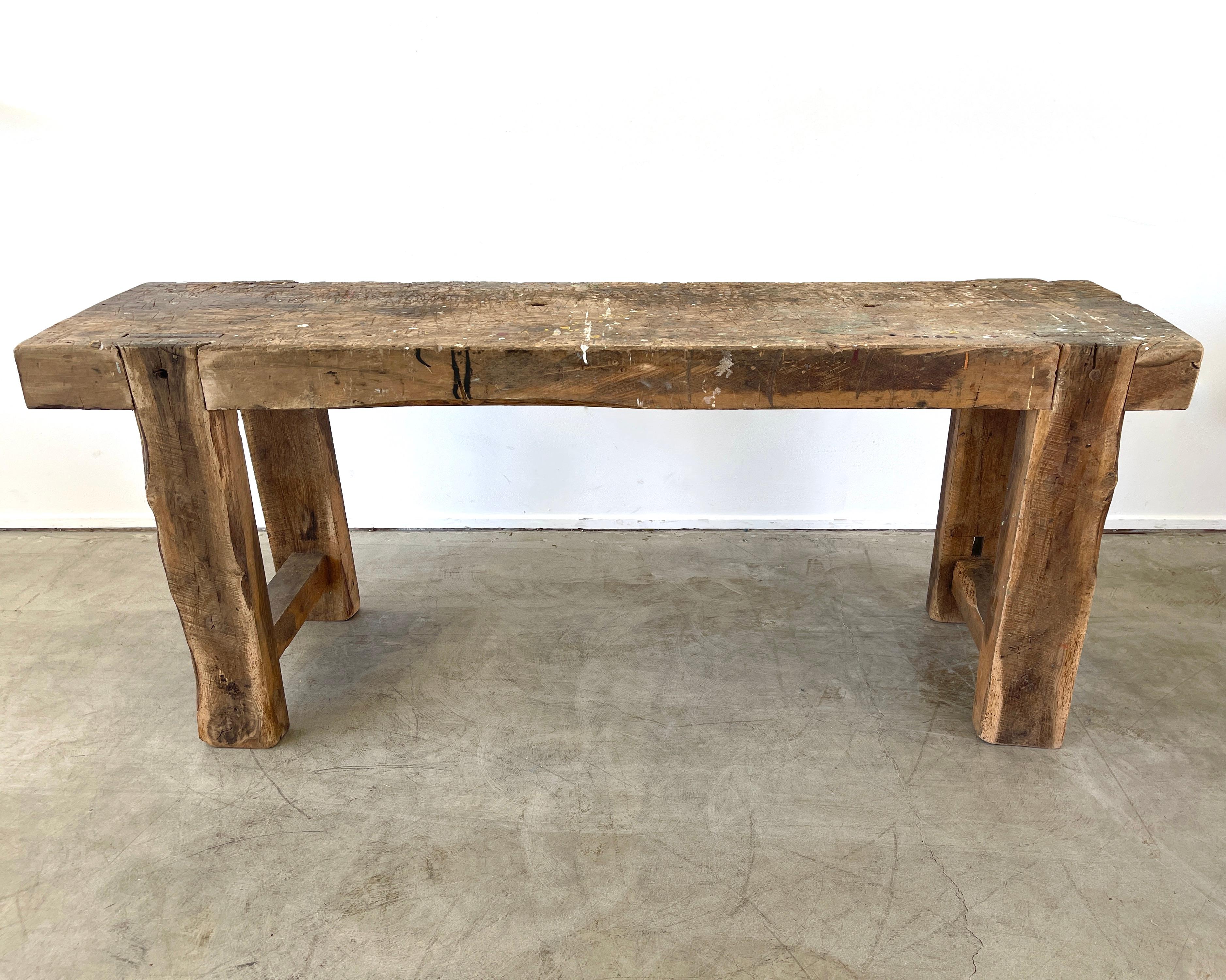 primitive console table