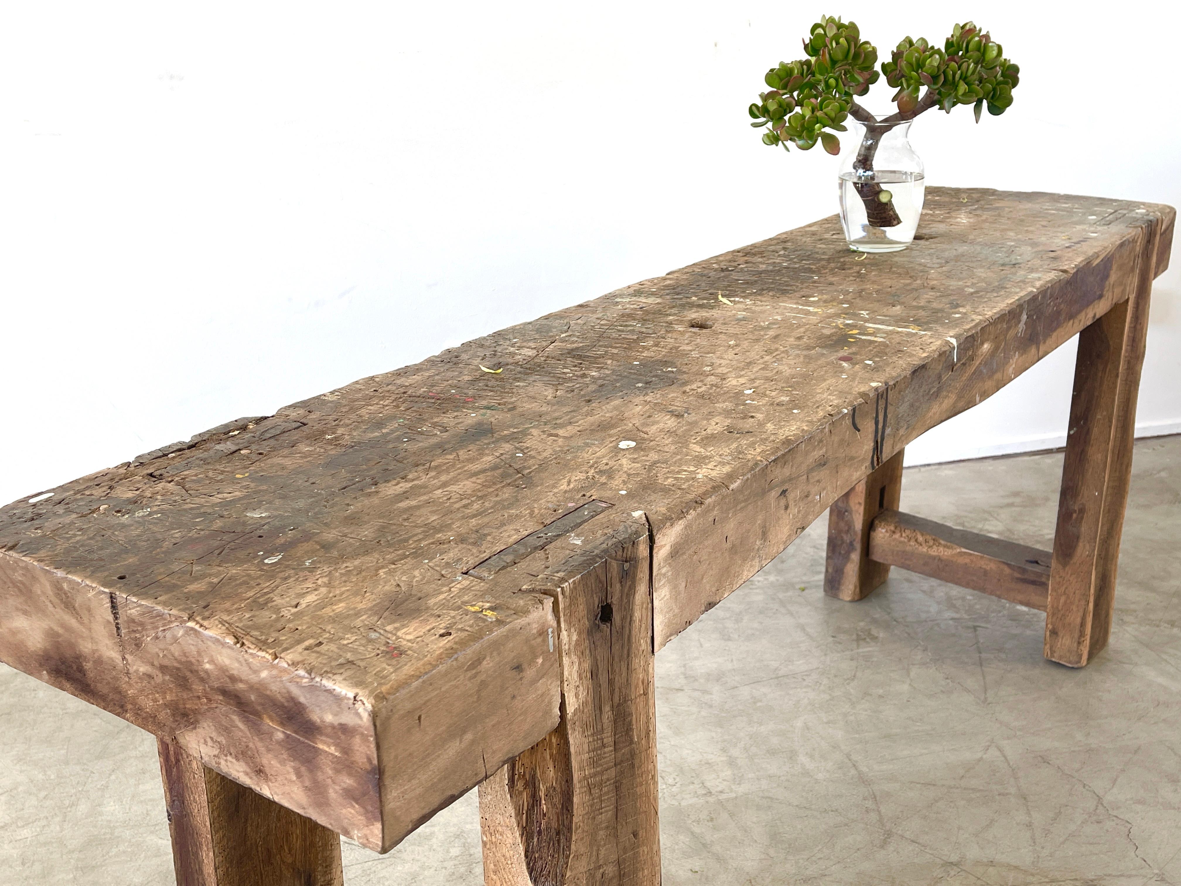 Oak Primitive Console