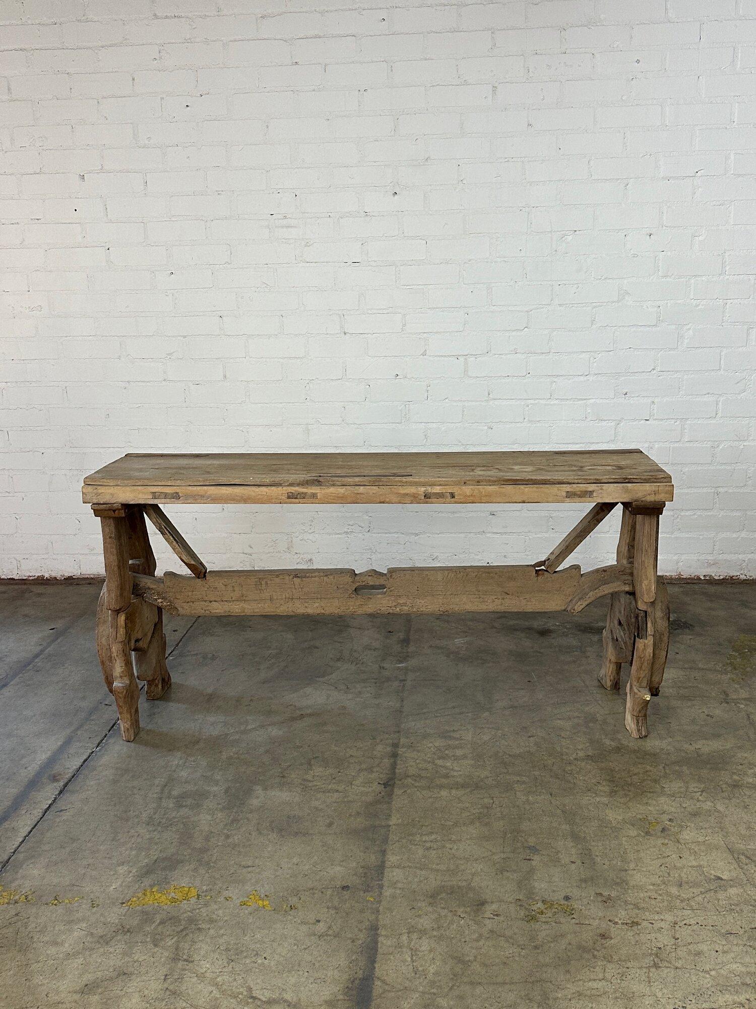 Mid-Century Modern Primitive console table For Sale