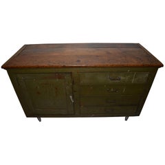 Primitive Counter, Pine Cupboard, Kitchen Island with Four Drawers and Storage