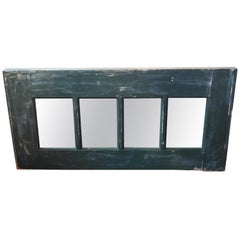 Primitive Country Mirror in Blue Green