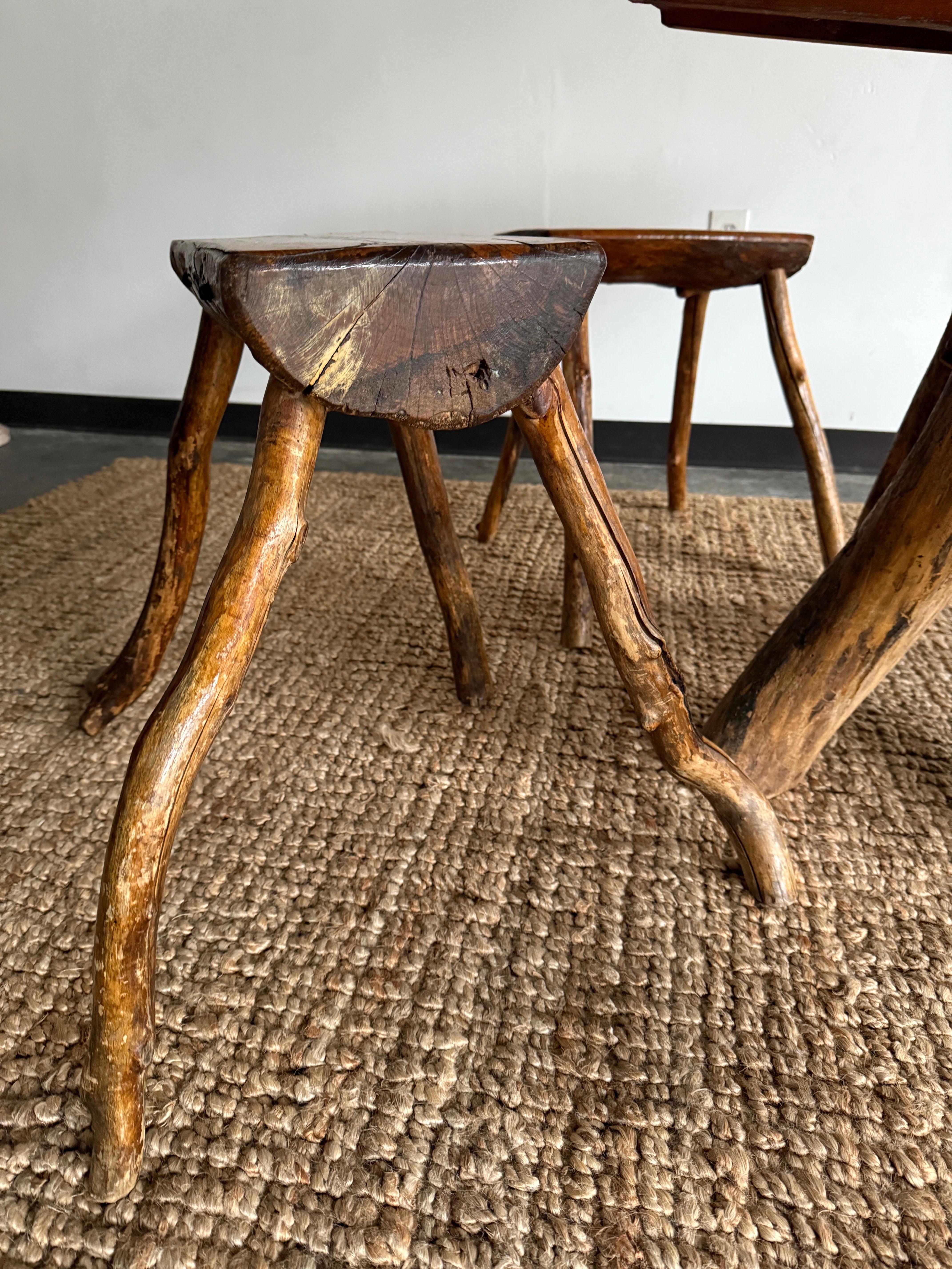 20th Century Primitive Craftsman-Made Dining/Bistro Set