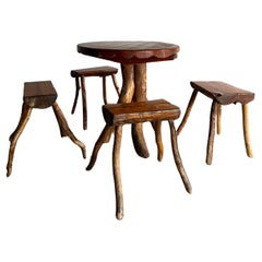 Set da pranzo/bistrot primitivo realizzato in stile artigianale