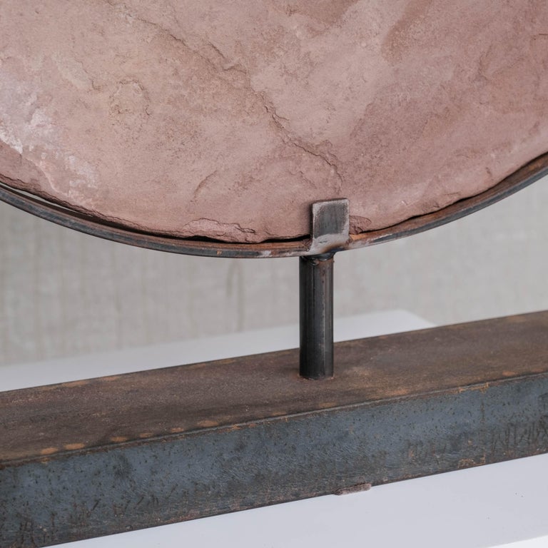 Primitive Custom Stone Circle Specimen on Iron Stand For Sale at 1stDibs