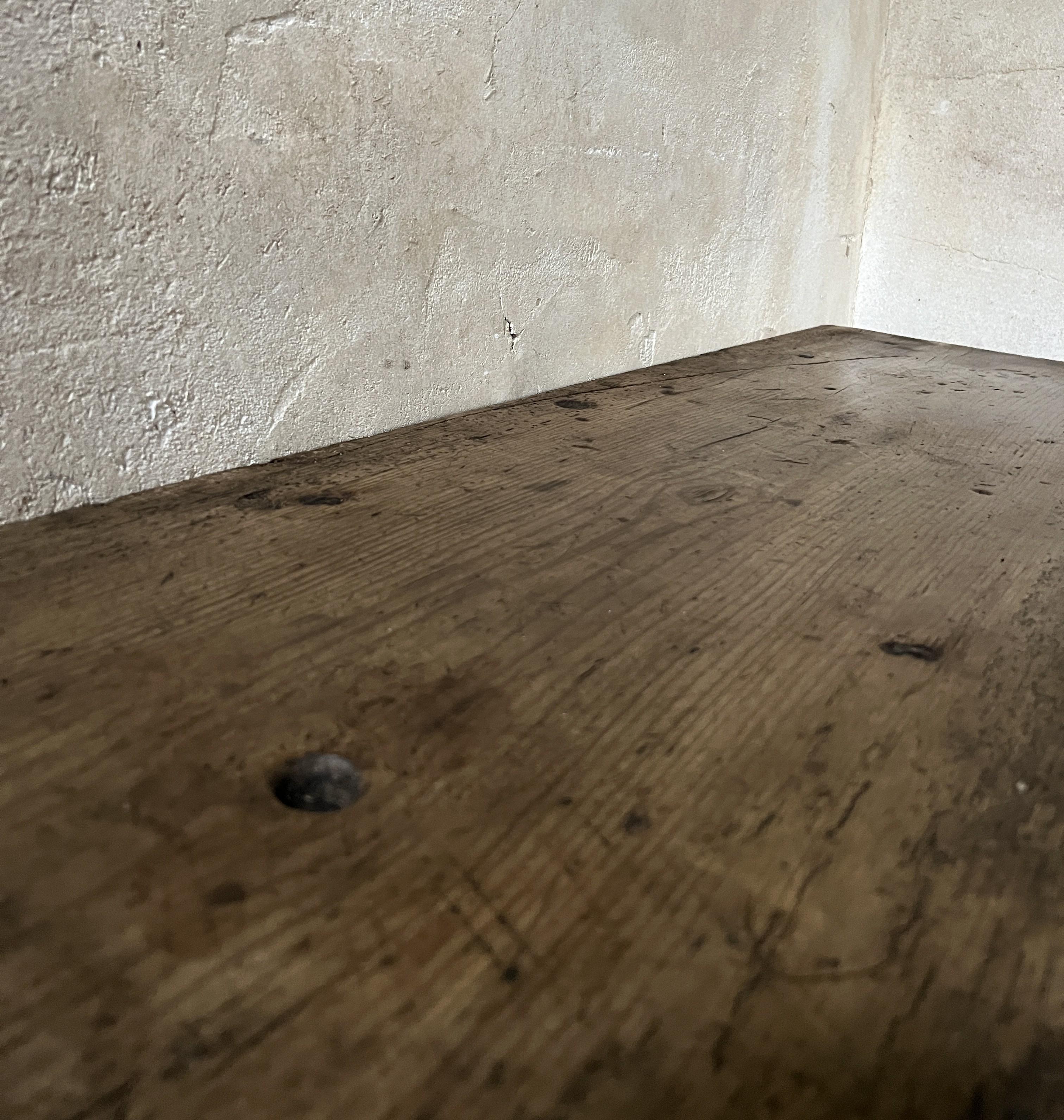 Primitive demi lune side console table 1