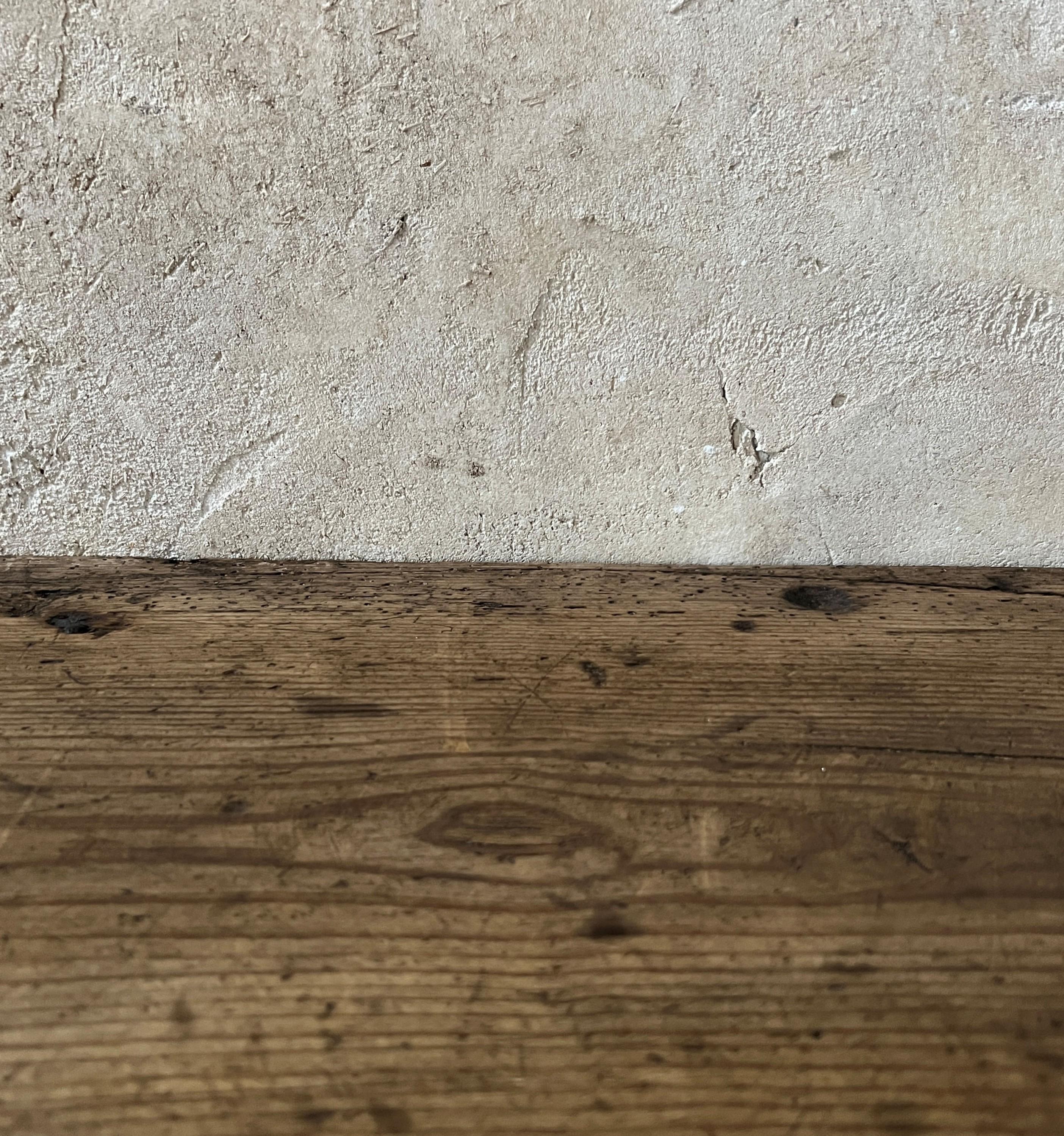 Primitive demi lune side console table 2