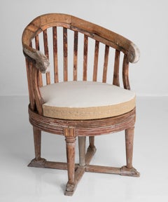 Primitive Desk Chair, Sweden 18th Century