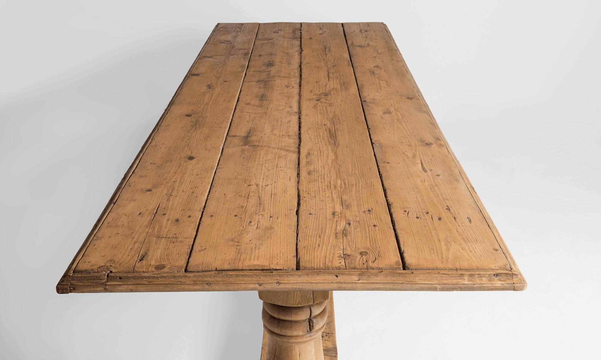 Primitive Dining Table, Italy, 18th Century In Good Condition In Culver City, CA