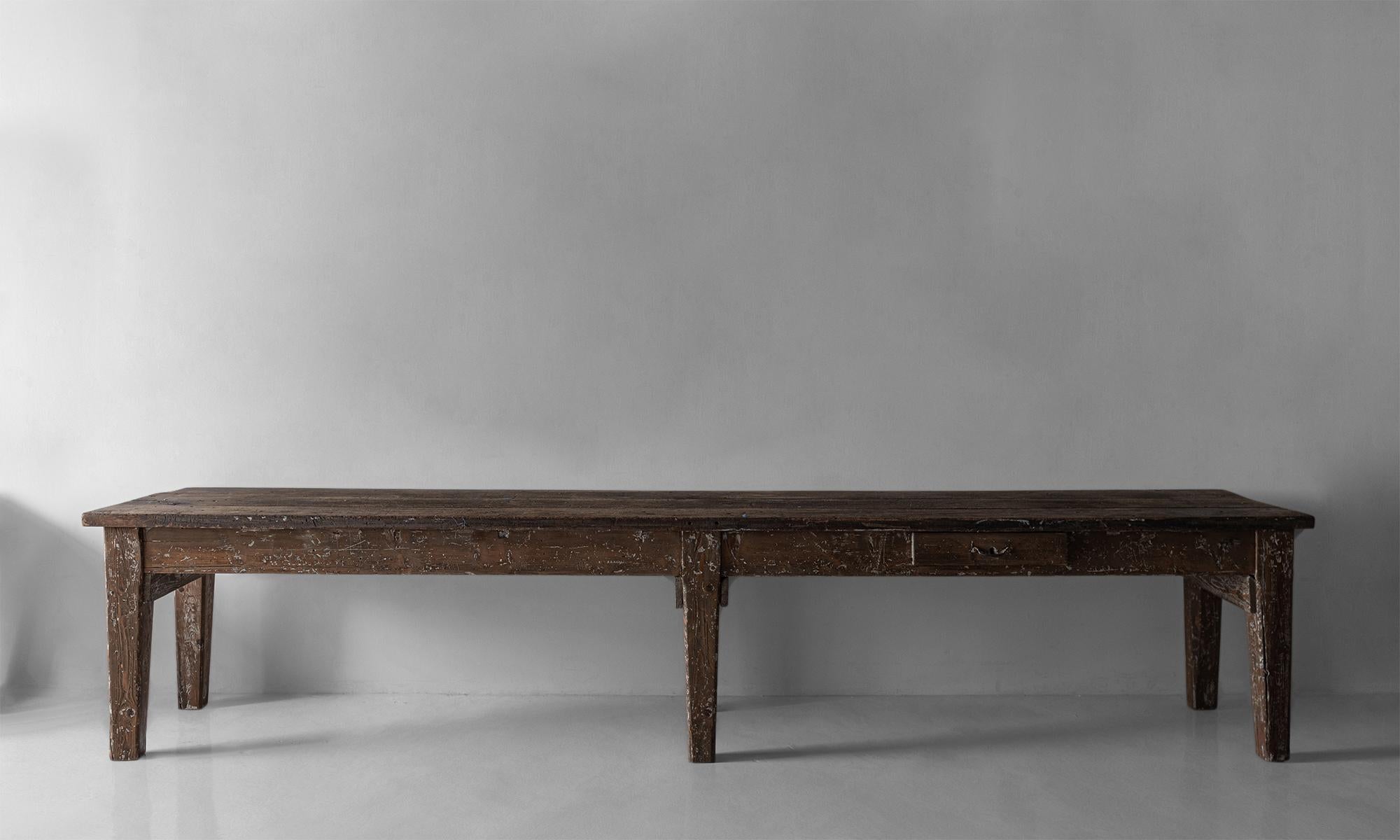 Wood Rustic Dining Table, Italy, 19th Century