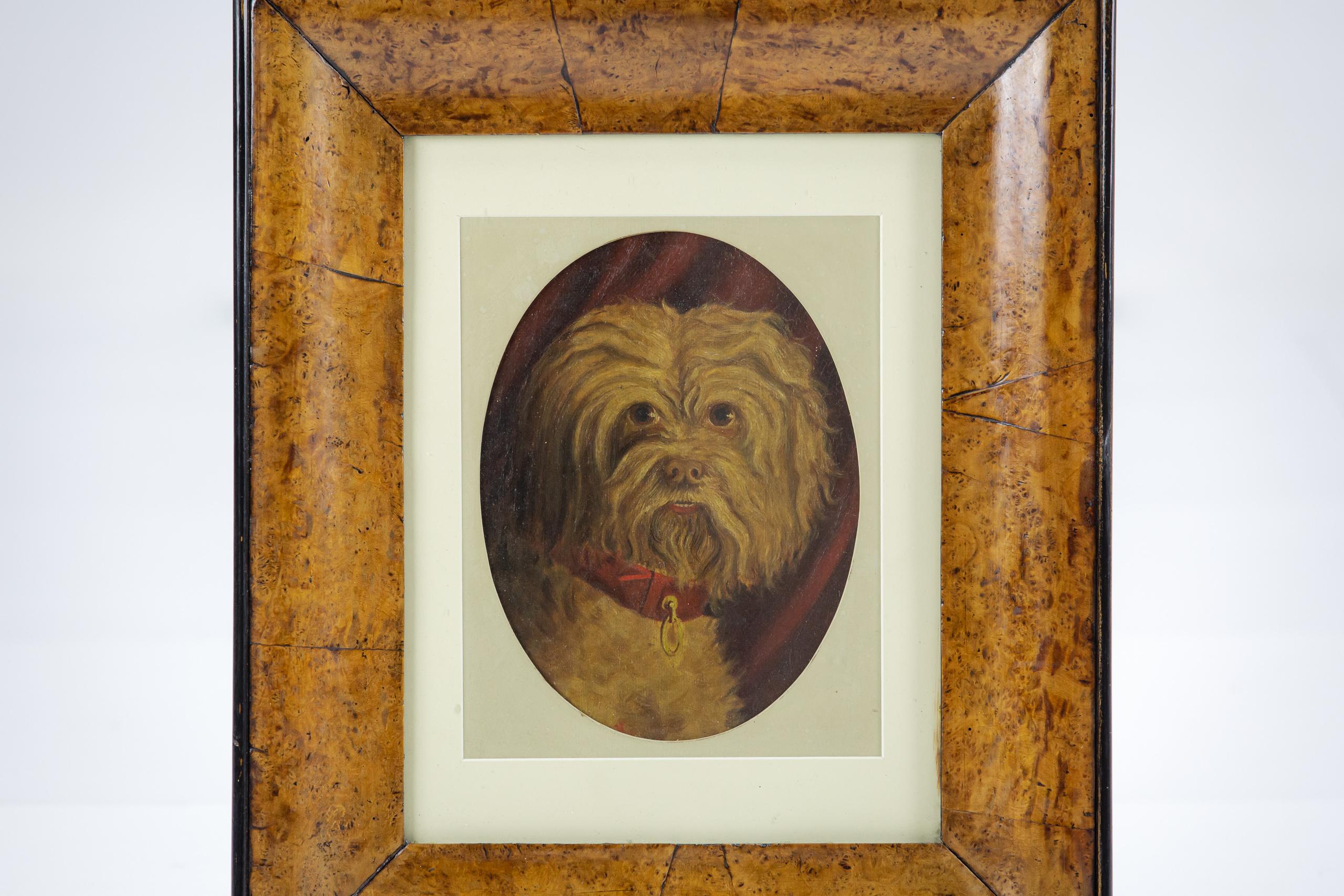 French Primitive Dog Portrait of a West Highland White Terrier