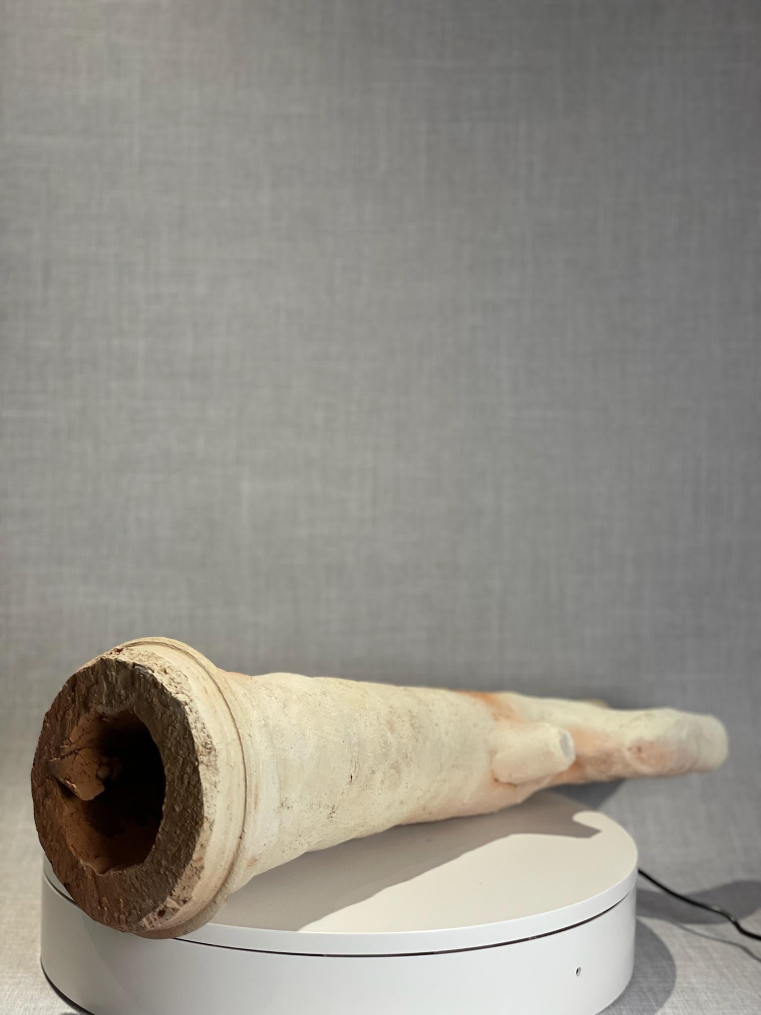 Vaso primitivo a doppio beccuccio in terracotta con forma di albero in vendita 1