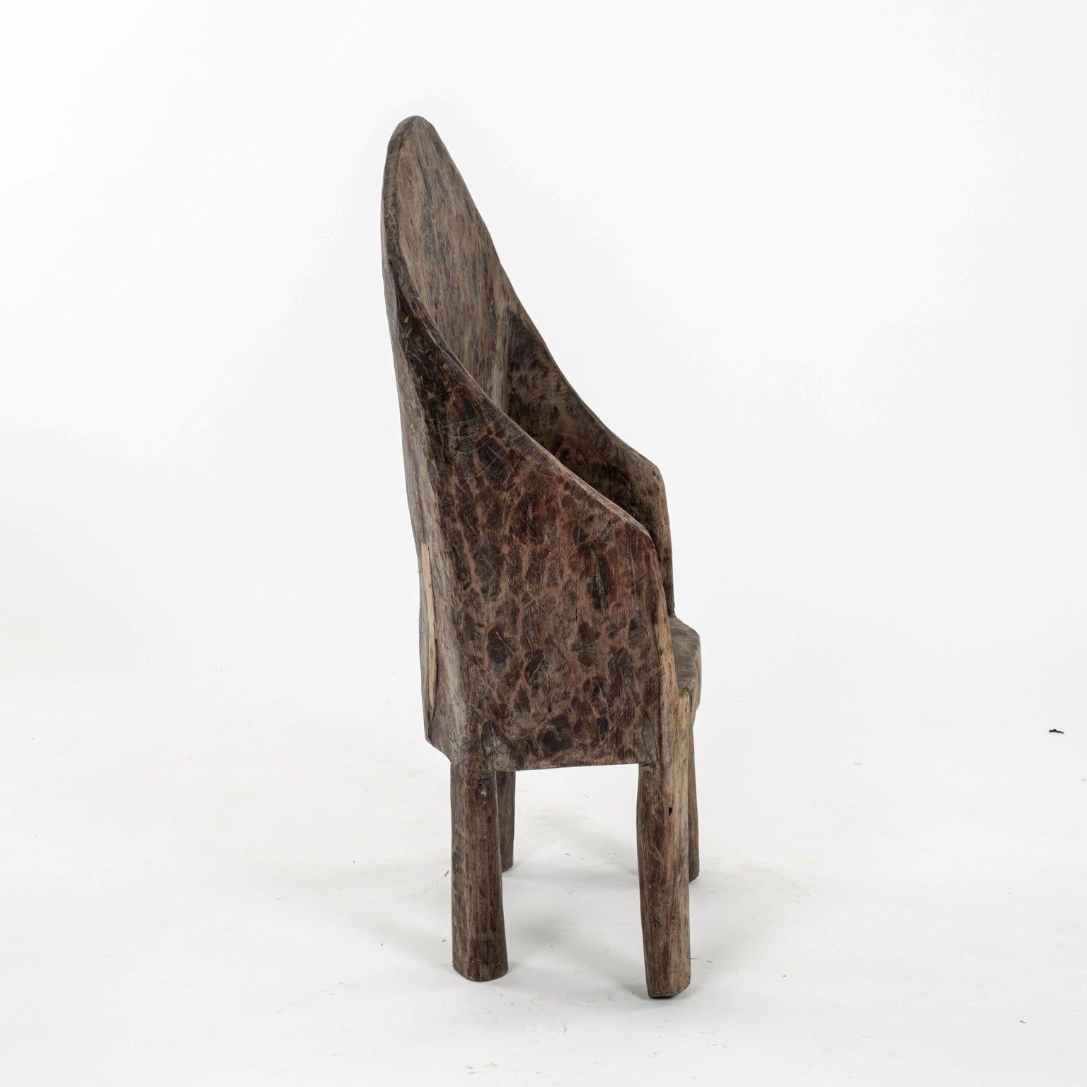 Primitive Dug-Out Chair For Sale 1