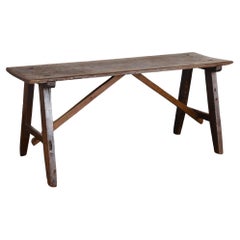 Primitive Early 19Th C. Portuguese Console Table Wabi Sabi