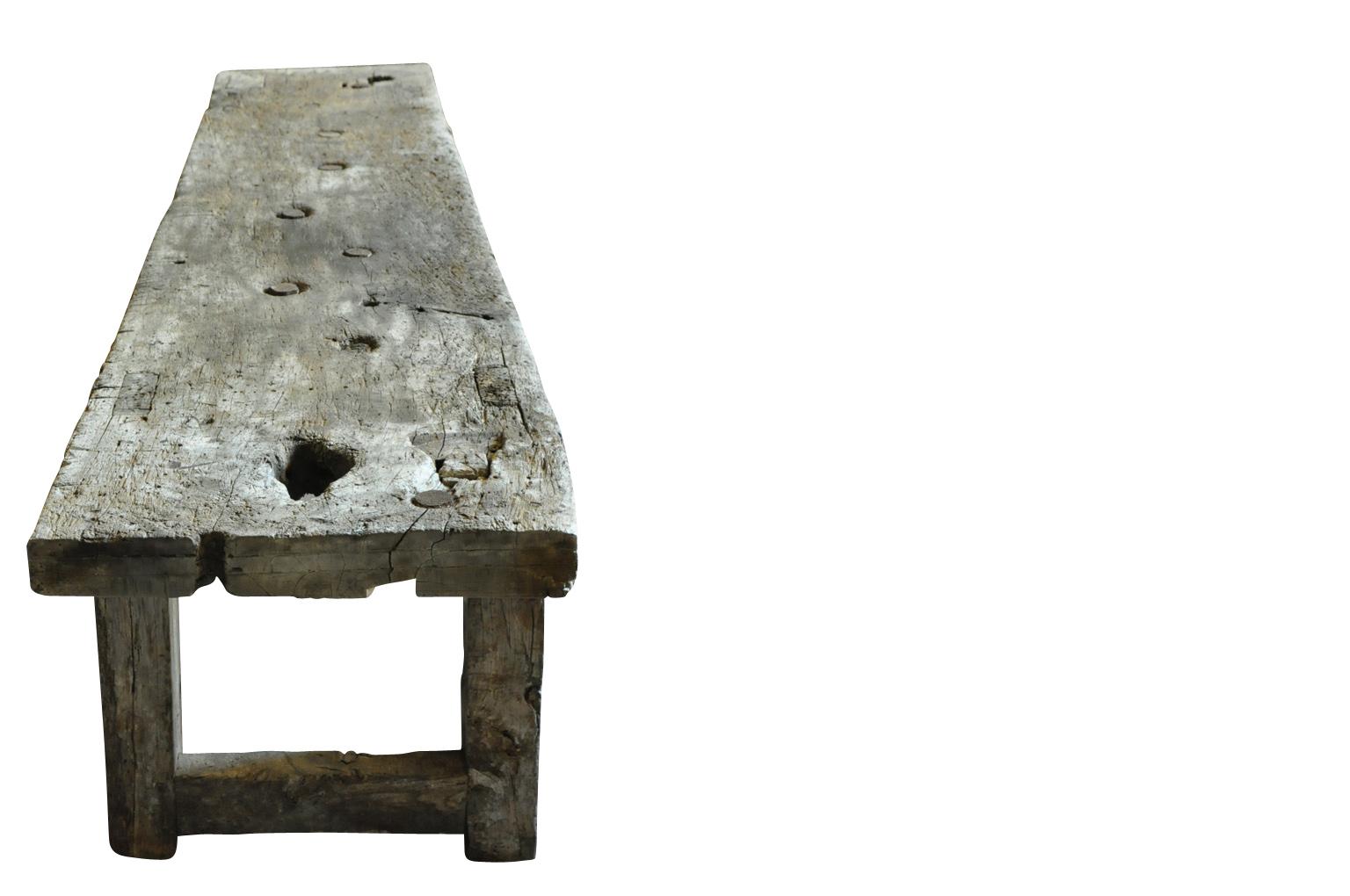 Beech Primitive Early 19th Century Etabli - Work Bench