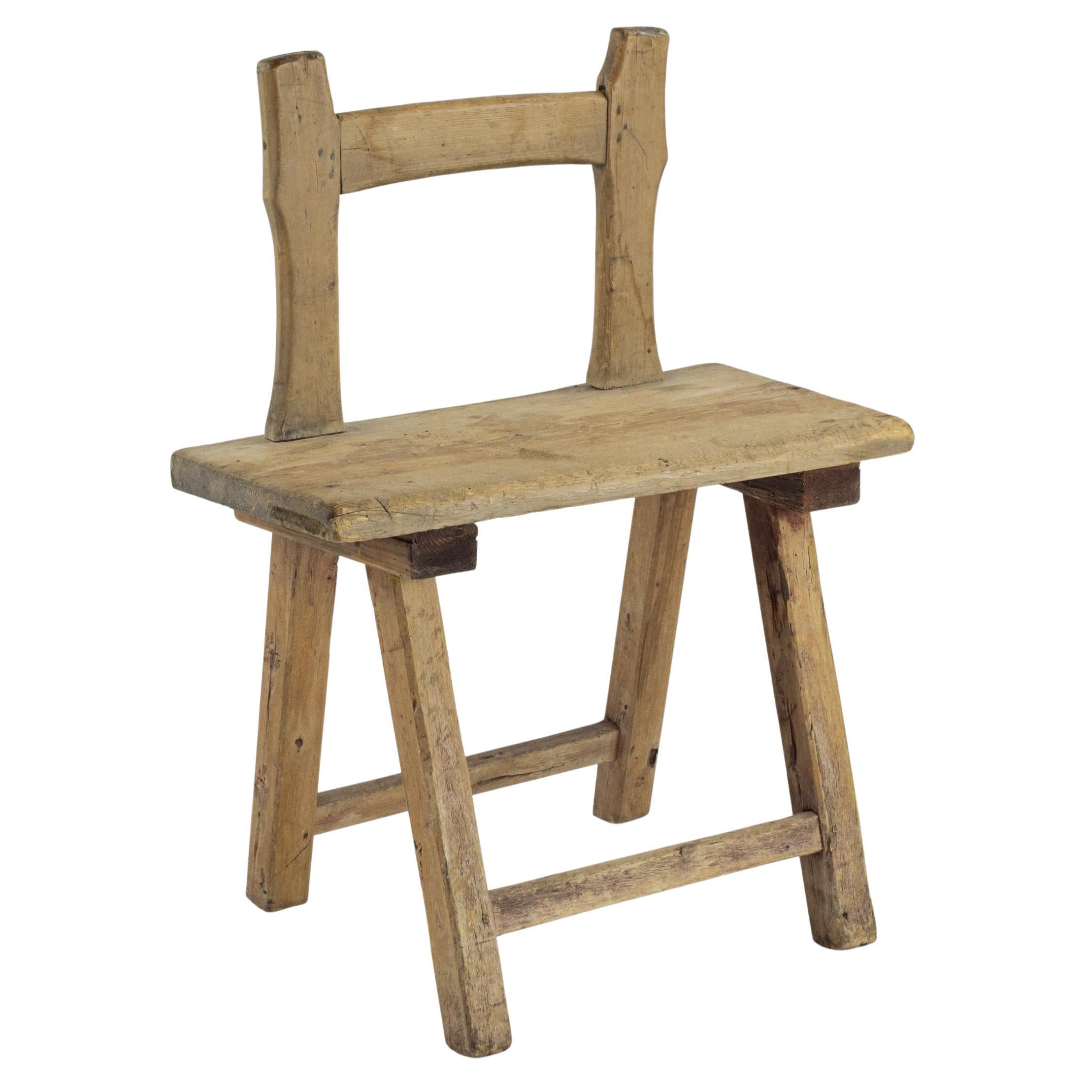 Chaise suédoise primitive du début du 19e ou de la fin du 18e siècle