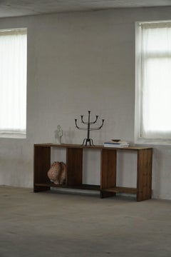 Primitive Early 20th Century French Shelf in Patinated Oak, Wabi Sabi, 1920s