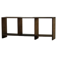Primitive Early 20th Century French Shelf in Patinated Oak, Wabi Sabi, 1920s