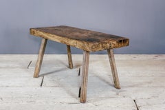 Primitive Early 20th Century Pig Bench Slab Table