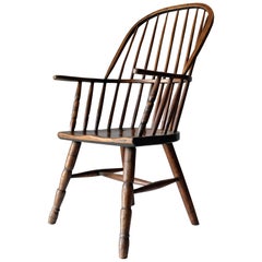 Primitive Early English Windsor Chair, Vernacular, Country, Rustic, Provincial