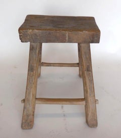 Rustikaler Ulmenhocker