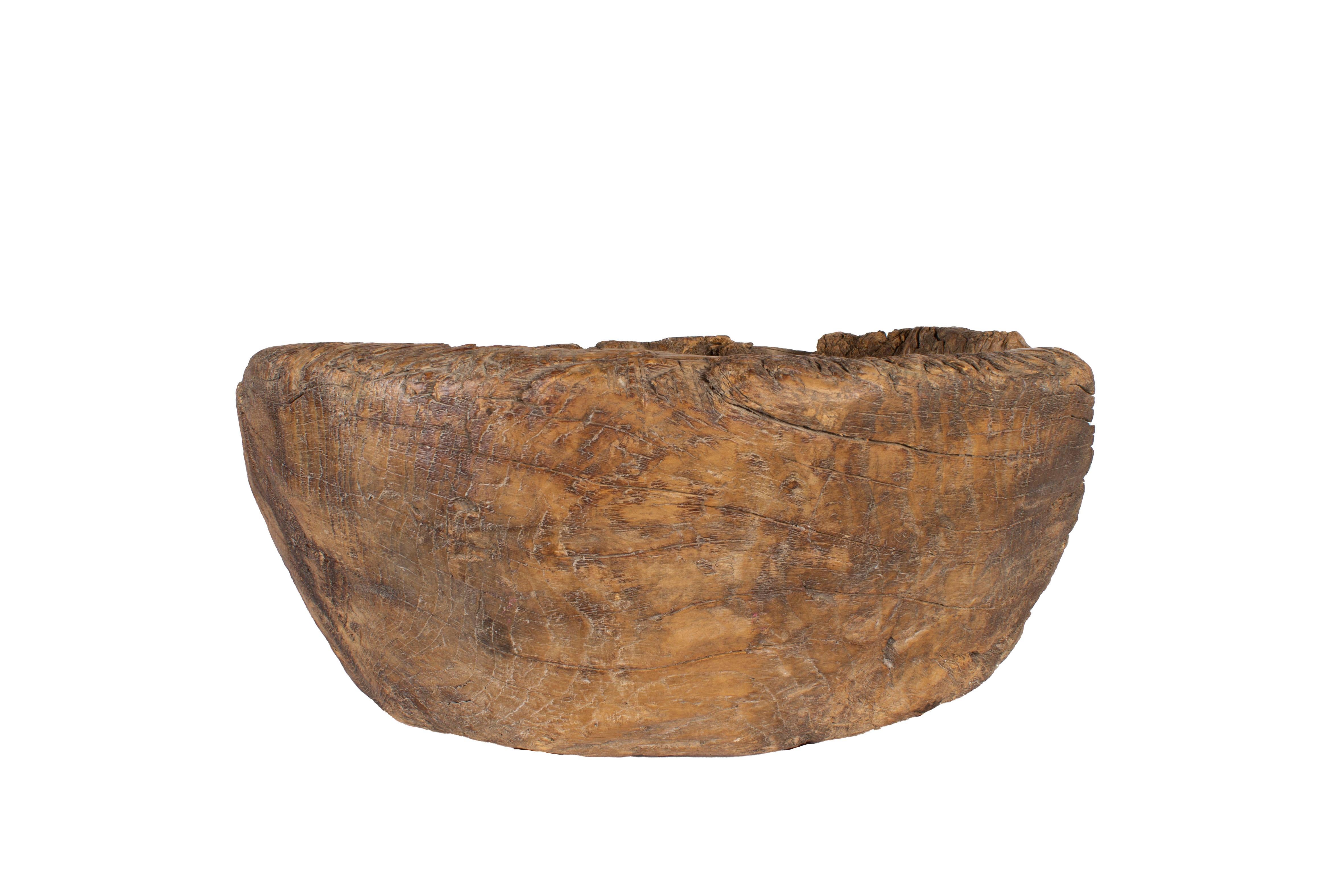 European Primitive Elm Vintage Mortar