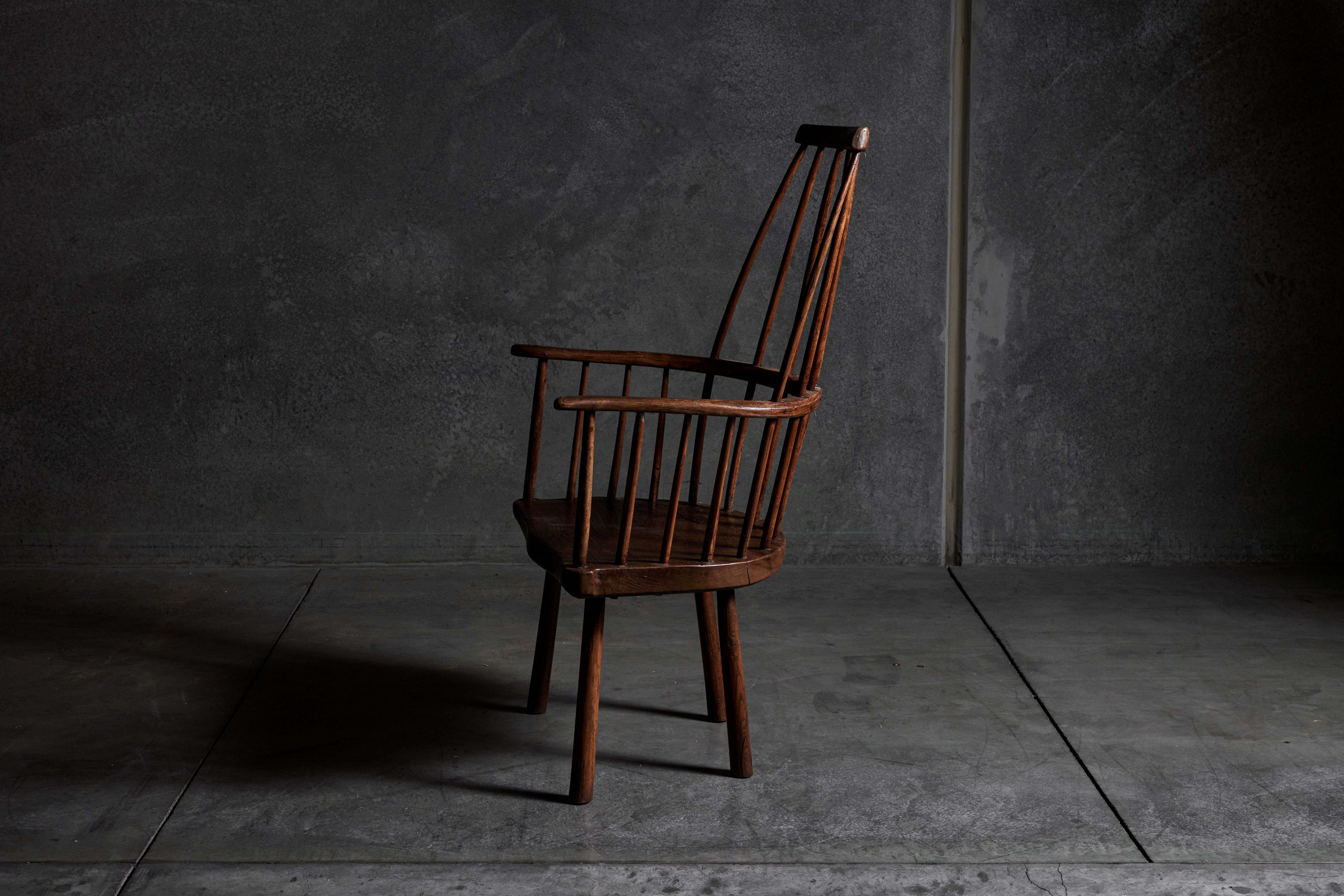 18th Century and Earlier Primitive English Windsor Armchair
